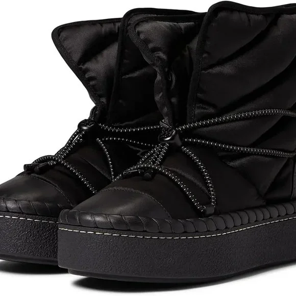 Tory Burch LEATHER TRIM SHEARLING LINING Sleeping Bag Boot BOOTIES - Picture 7 of 11